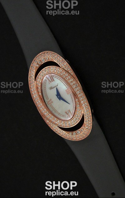 Chopard Xtravagza Swiss Replica Watch in Black Strap
