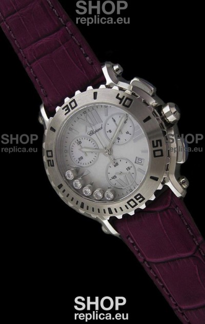 Chopard Happy Sport Swiss Replica Watch in White Dial