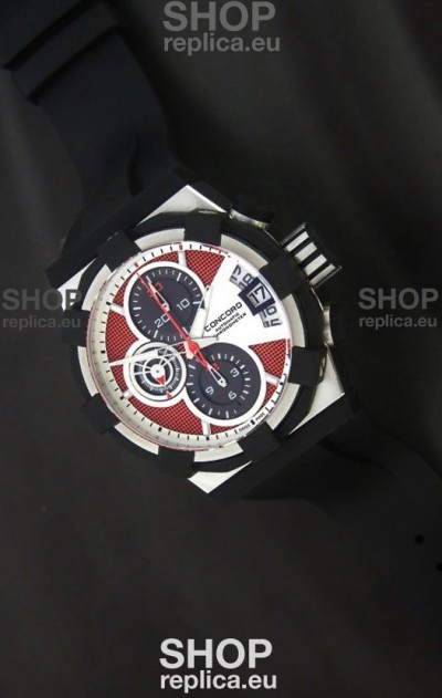 Concord C1 in Red & White Carbon Fibre Swiss Watch