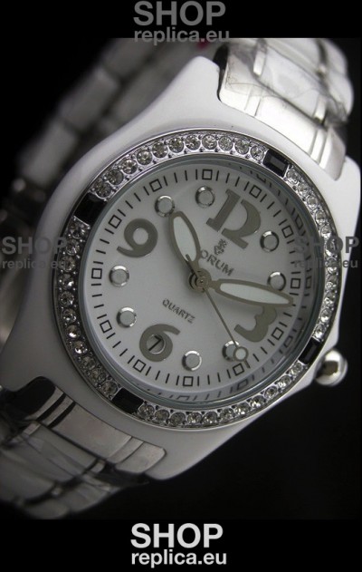Corum Imitation Ceramics Japanese Replica Watch in White Dial