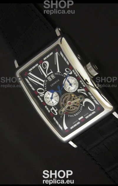 Franck Muller Tourbillon Japanese Replica Watch in Black Dial