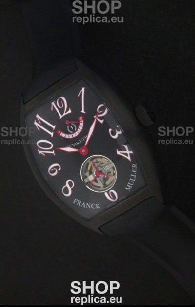 Franck Muller Tourbillon Japanese Replica Watch in Black Dial