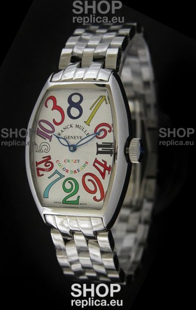 Franck Muller Crazy Color Dreams Japanese Replica Watch in White Dial