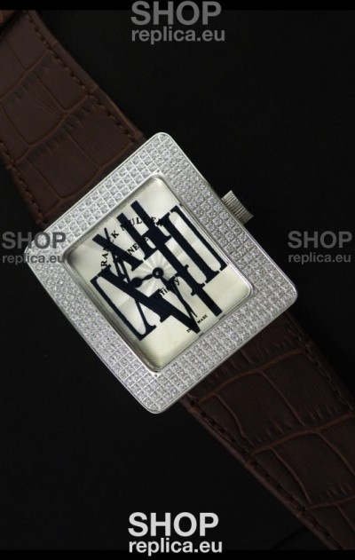 Franck Muller Geneve Infinity Japanese Special Watch in Brown Leather Strap