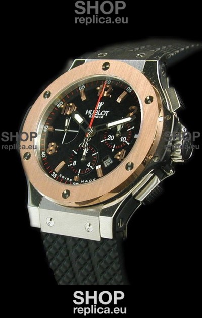 Hublot Big Bang Swiss Replica Watch in Rose Gold Bezel