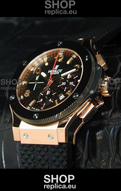 Hublot Big Bang Swiss Replica Watch in Rose Gold Case