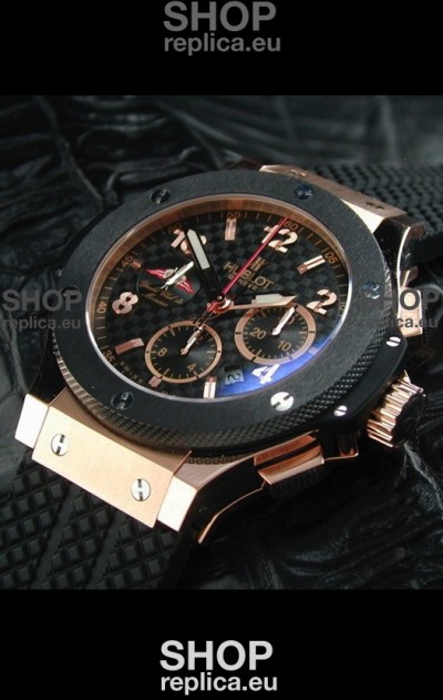 Hublot Big Bang Geneve Yacht Club Swiss Replica Watch in Rose Gold Case