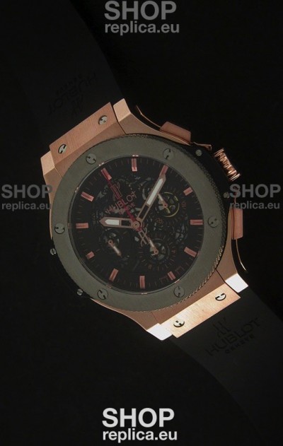 Hublot Big Bang AeroBang Swiss Watch in Pink Gold Case