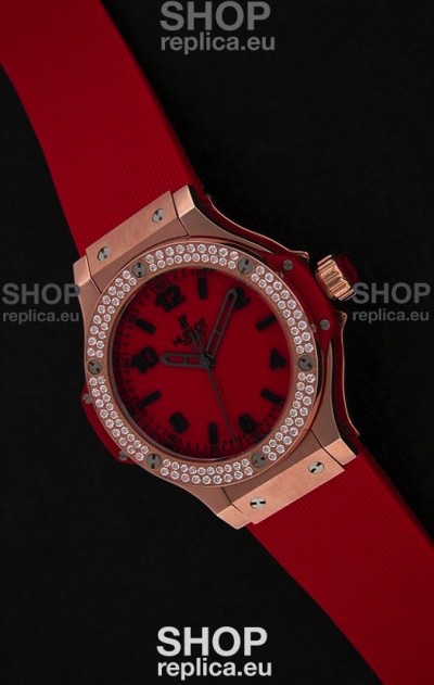 Hublot Big Bang King Swiss Quartz Watch in Diamond Plated