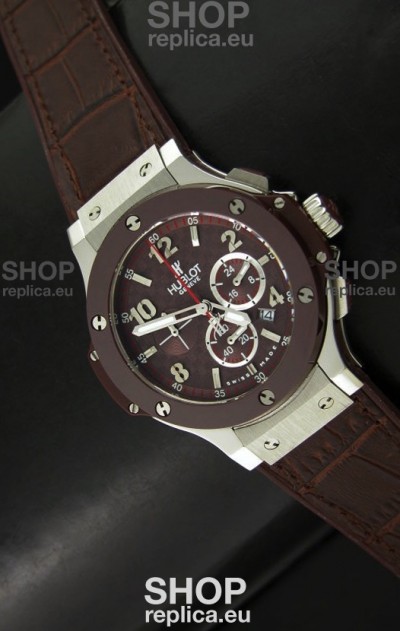Hublot Big Bang Ceramic Bezel Watch Carbon Dial - 1:1 Mirror Replica