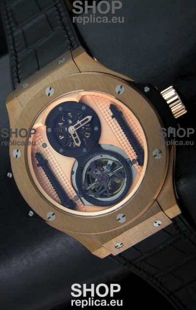 Hublot Big Bang King Power Tourbilon Japanese Replica Watch in Rose Gold