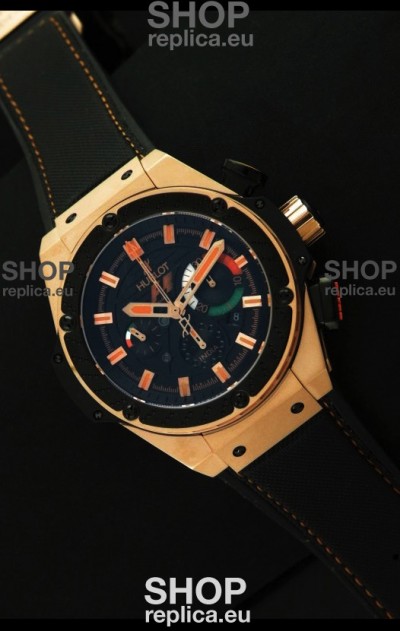 Hublot King Power F1 India Edition Swiss Watch in Pink Gold