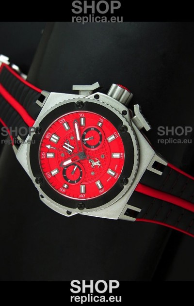 Hublot King Power Ferrari Edition Swiss Replica Watch - Black Strap