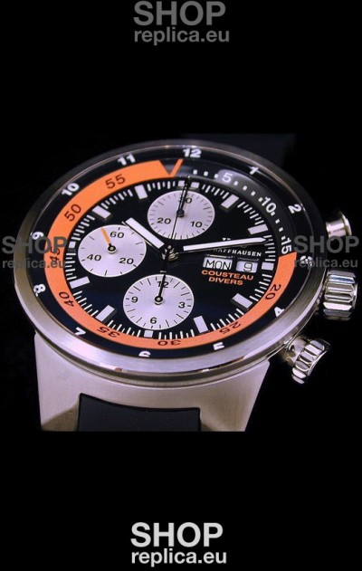 IWC Cousteau Divers Replica Watch in Black Dial