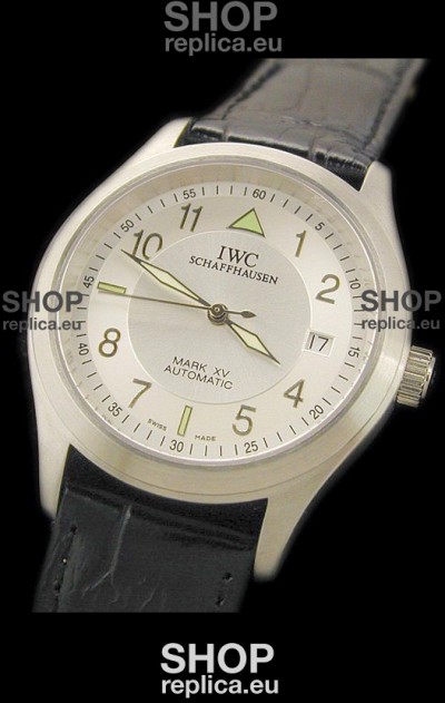 IWC Pilot MARK-XV Swiss Replica Watch in White Dial