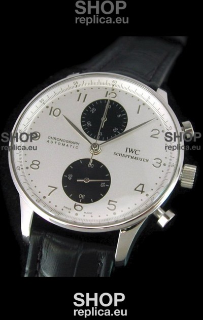 IWC Portuguese Chronograph Swiss Replica Watch in White 