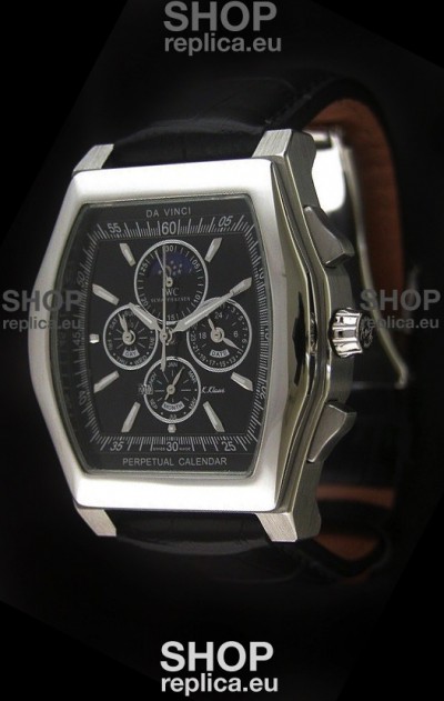 IWC Schaffhausen Da Vinci Japanese Replica Watch in Black