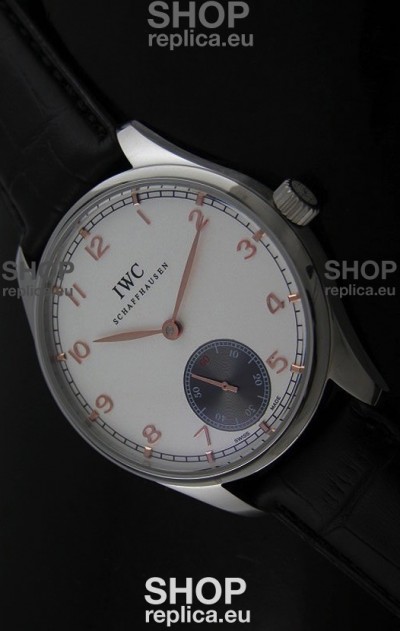 IWC Pro Tuguese Japanese Replica Watch in White Dial