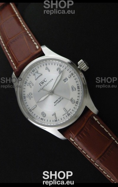 IWC Fliegeruhr International Watch Co. Swiss Automatic Replica Watch in Brown Leather Strap