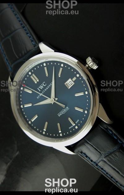 IWC Schaffhausen Ingenuier Vintage Swiss Replica Automatic Watch in Black Strap