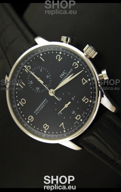 IWC Portuguese Chronograph Swiss Replica Watch in Stainless Steel 1:1 Mirror Replica Edition
