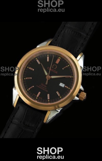 Omega Deville Escapement Mechanical Watch in Pink Gold