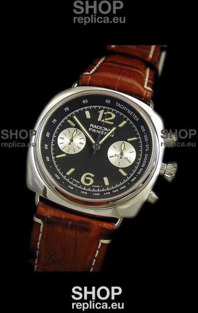 Panerai Radiomir Lemania Swiss Watch in Black Dial