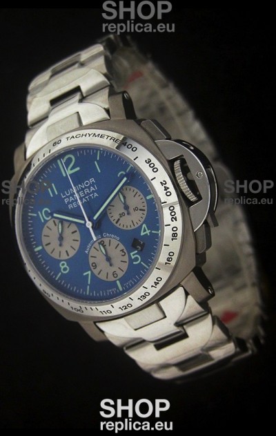 Panerai Luminor Regatta Swiss Watch in Blue Dial