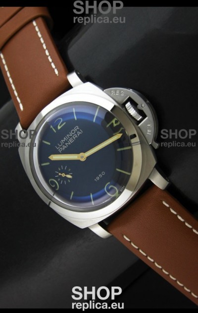 Panerai Luminor 1950 Edition Swiss Watch in Black Dial