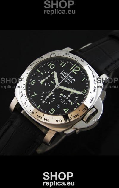 Panerai Luminor Daylight Swiss Watch in Steel - 1:1 Mirror Replica