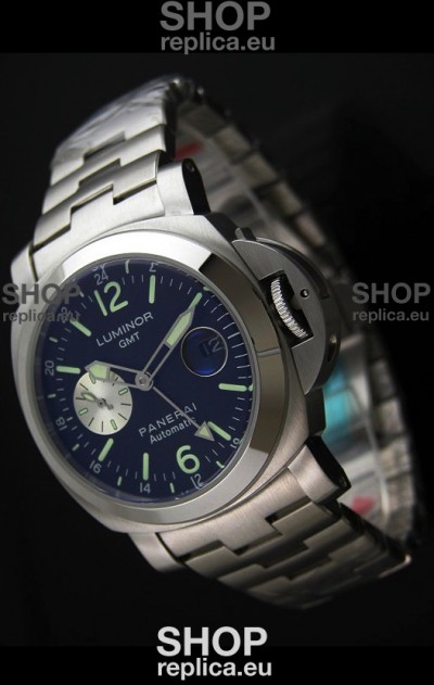 Panerai Luminor GMT Swiss Automatic Watch in Stainless Steel
