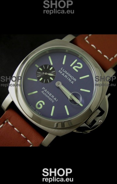 Panerai Luminor Marina Swiss Automatic Watch in Blue Dial