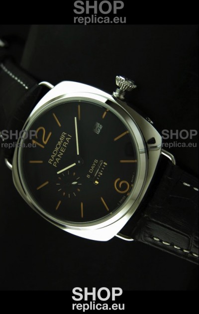 Panerai Radiomir 8 Days Japanese Replica Watch in Black Dial