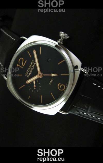Panerai Radiomir GMT Japanese Replica Watch in Black Dial