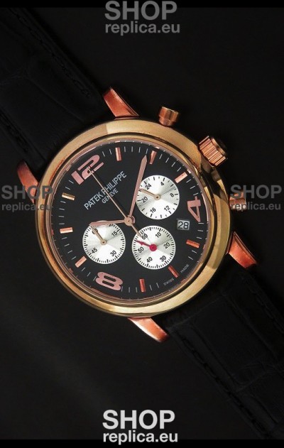 Patek Philippe Perpetual Calender Japanese Steel Watch in Rose Gold Casing