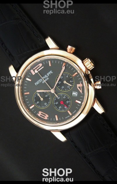 Patek Philippe Perpetual Calender Japanese Steel Watch in Grey Dial