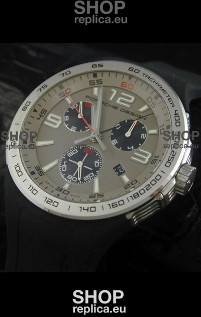 Porsche Design Flat Six P'6320 Japanese Watch in Grey Dial