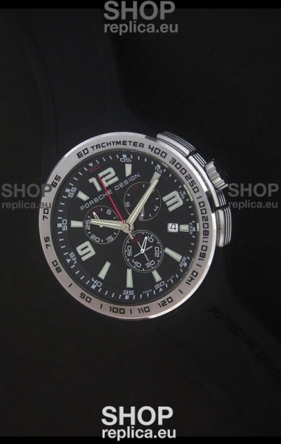 Porsche Design Flat Six P'6320 Japanese Watch in Black