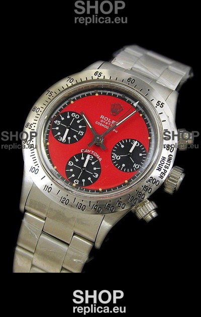 Rolex Oyster Cosmograph Swiss Replica Watch in Red Dial