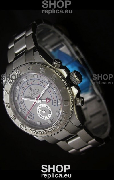 Rolex Yachtmaster II Swiss Replica Watch in Silver Dial