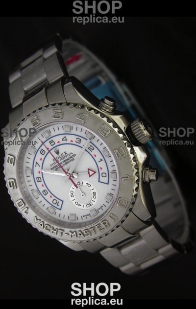 Rolex Yachtmaster II Swiss Replica Watch in White Dial