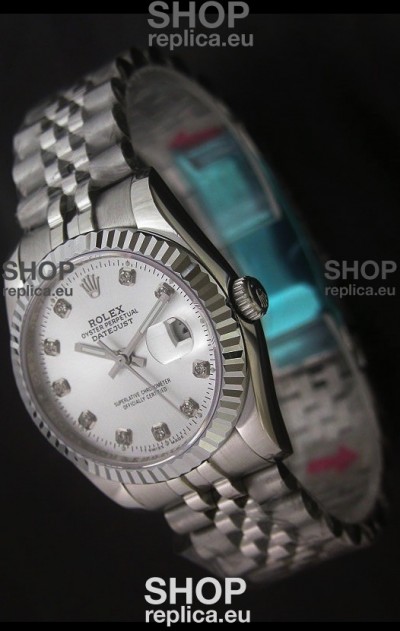 Rolex Datejust Oyster Perpetual Superlative ChronoMeter Swiss Replica Watch in Diamond Markers