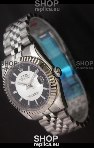 Rolex Datejust Oyster Perpetual Superlative ChronoMeter Replica Watch in Black & White Dial