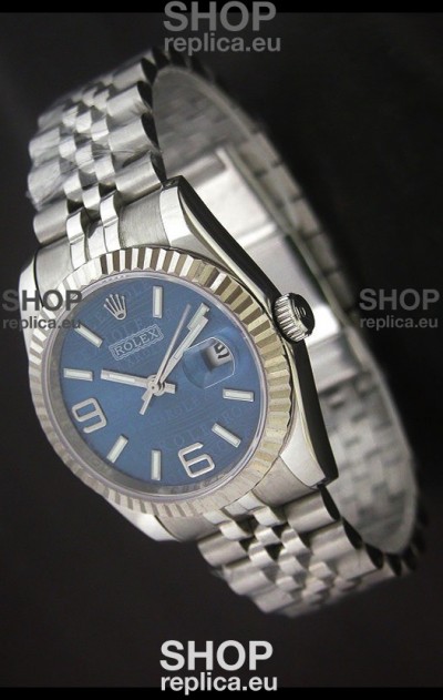 Rolex DateJust Replica Mens Watch in Blue Dial