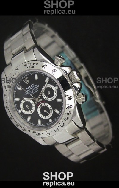 Rolex Daytona Japanese Replica Watch in Black Dial