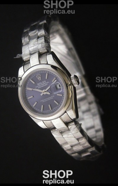 Rolex Datejust Oyster Perpetual Superlative ChronoMeter Japanese Watch in Blue Dial