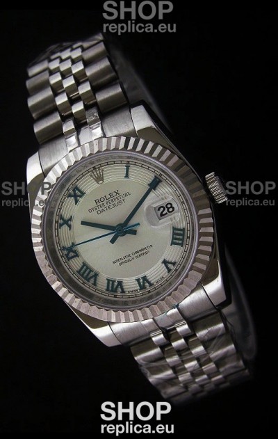 Rolex Datejust Mens Japanese Replica Watch in White Dial