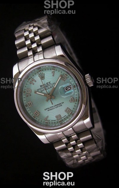 Rolex Datejust Mens Japanese Replica Watch in Light Blue Dial