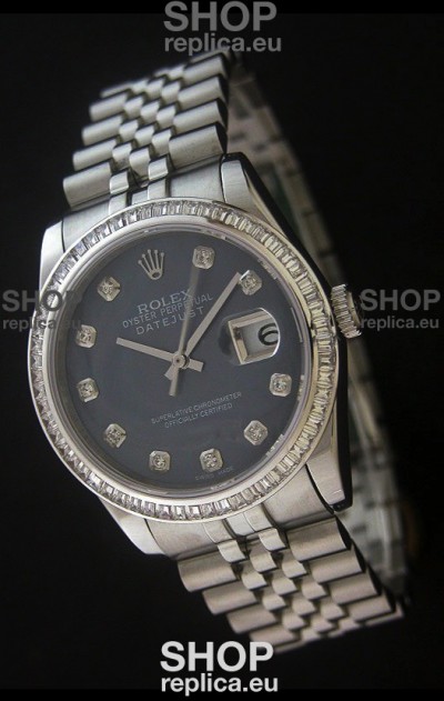 Rolex Datejust Japanese Replica Watch in Grey Dial