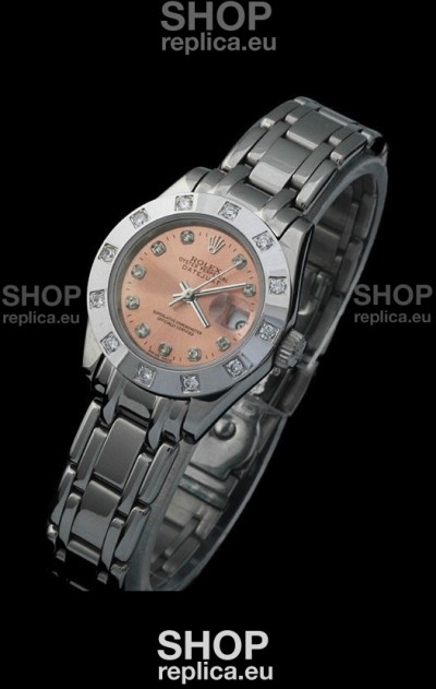 Rolex Datejust Ladies Japanese Replica Ladies Watch in Brown Dial